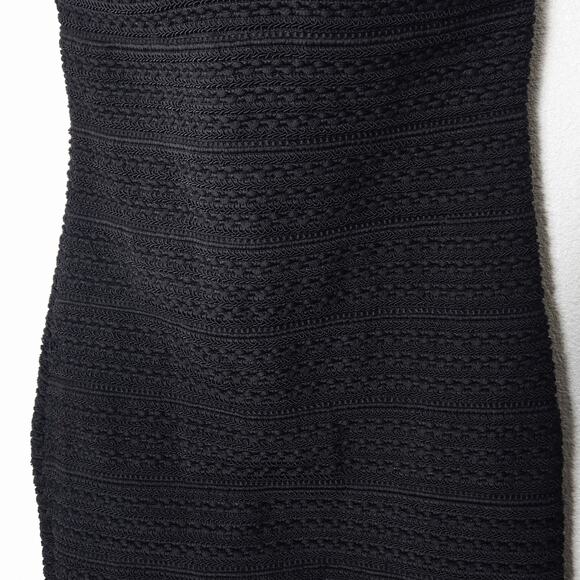 Cache Strapless Bodycon Dress Size 6 Black Sleek Minimalist Clubwear - Picture 4 of 8